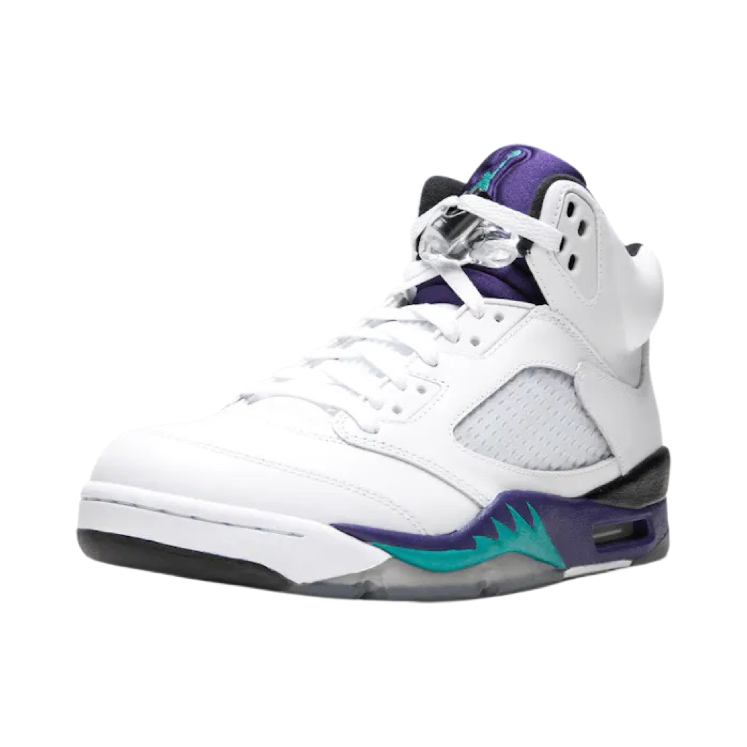 Air Jordan 5 Retro 'White Grape' 2013 Sneakers - Emerald Grape Ice Black Colorway - Men's Basketball Shoes for Casual Wear & Street Style Fashion