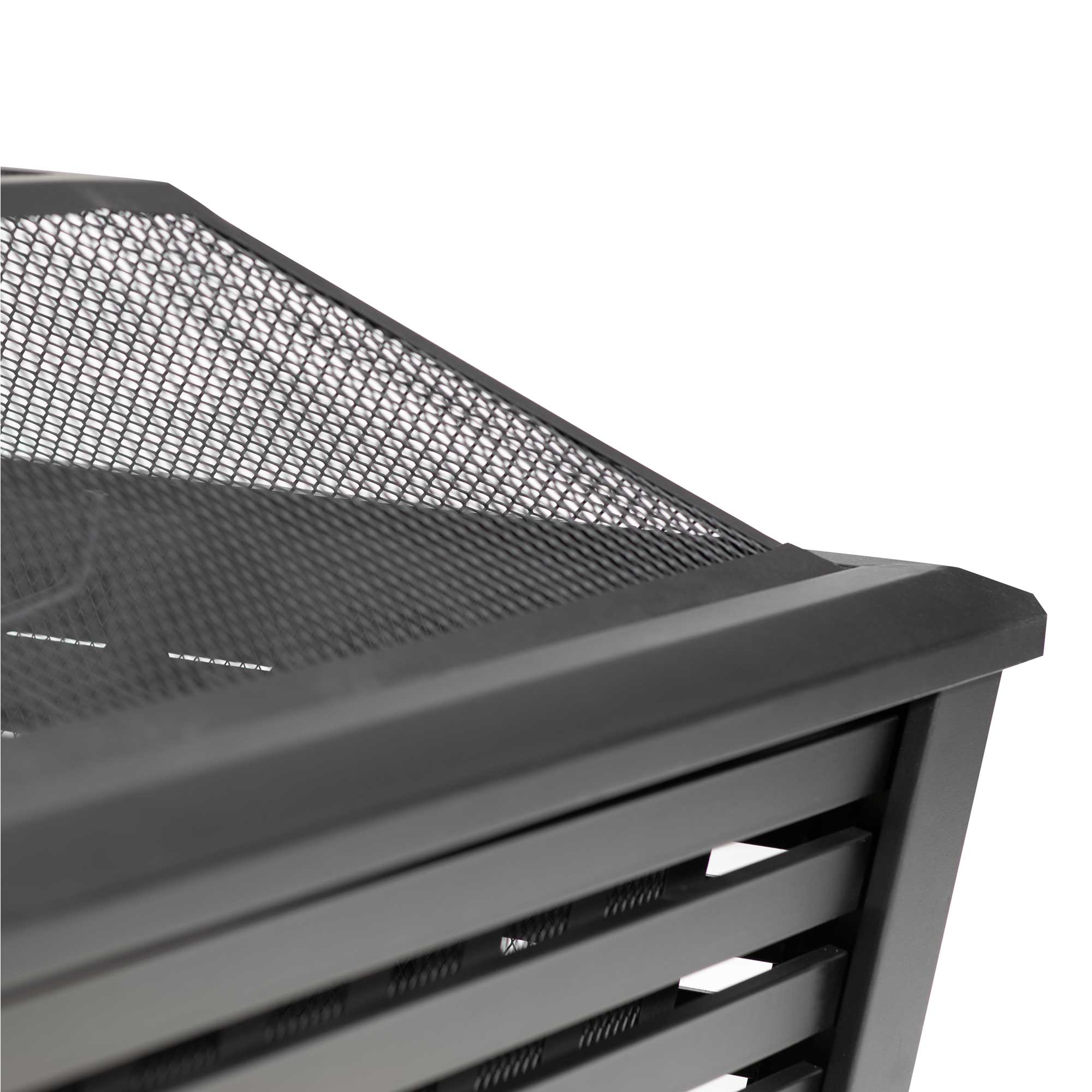 35 Inch Square Outdoor Fire Pit with Mesh Screen Lid & Waterproof Cover - Perfect for Backyard, Patio, and Camping Gatherings - DG238