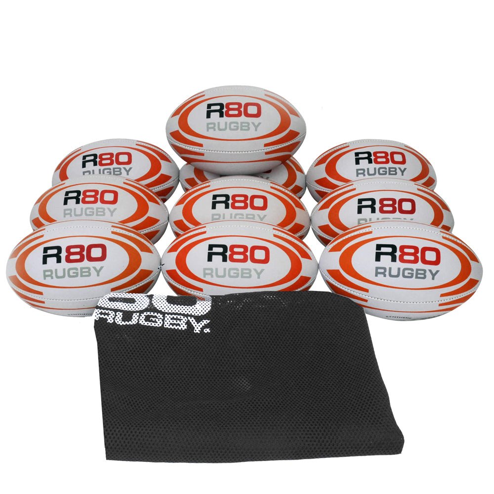 R80 Junior Rugby Ball Packs - High-Quality Youth Rugby Balls for Training & Games | Perfect for Kids, Schools, and Youth Rugby Clubs | Durable & Soft for Safe Play