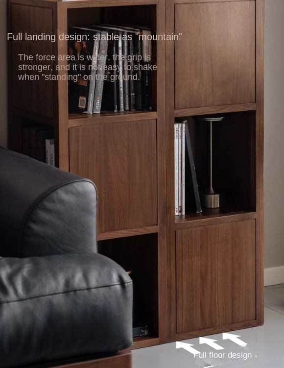 Solid Black Walnut & Oak Wood Corner Bookshelf - Stylish Storage Shelf for Living Room, Office, or Bedroom - Perfect for Books, Decor & Small Spaces