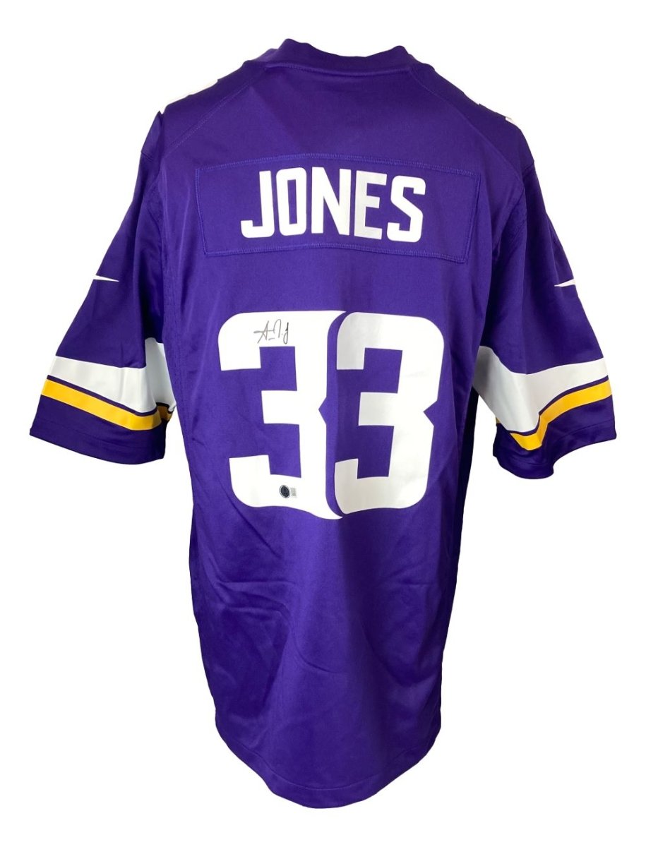 Aaron Jones Autographed Minnesota Vikings Purple Nike Game Replica Jersey - Limited Edition Football Memorabilia for Collectors & Fans - Perfect for Game Day, Sports Decor & Gift Giving