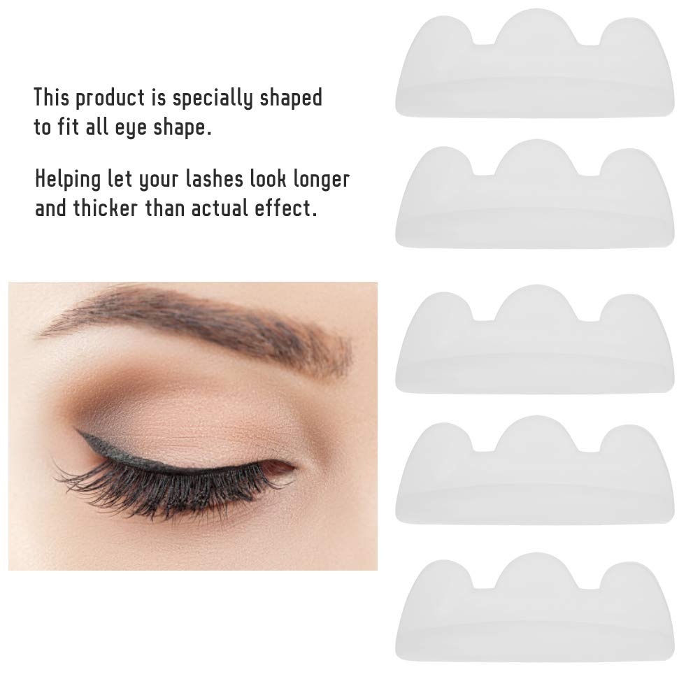 5 Pairs Silicone Eyelash Perming Pads - Reusable Eyelash Curling & Lifting Shield Patch for Lash Perm Treatment, Professional Makeup Tool for Salon & Home Use - Perfect for Lash Extensions, Volume Lashes & Natural Lash Enhancement