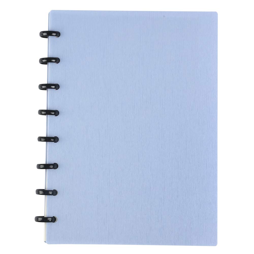 Customizable Eagle Discbound Notebook - Junior Size with Poly Cover, 60 Ruled/Lined Pages (Light Blue) | Perfect for School, Office & Creative Journaling