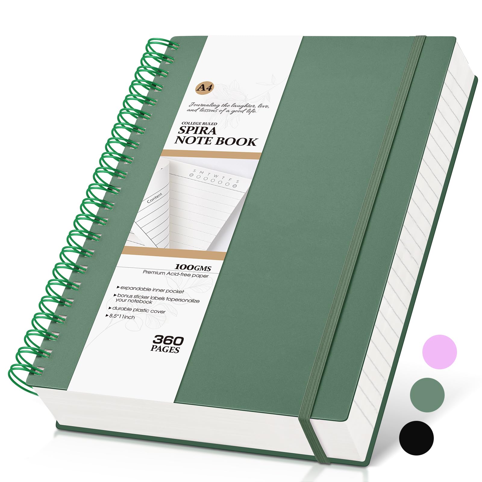 Premium Spiral Notebook Journal - 8.5
