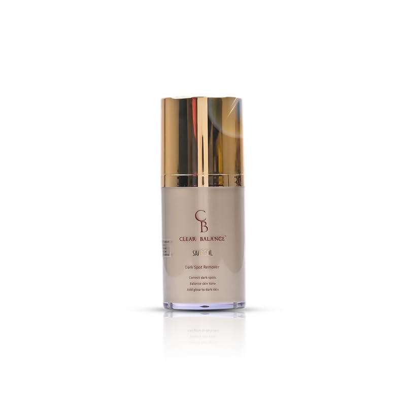 Clear Balance Saargol Dark Spot Remover Face Serum - Advanced Brightening Formula with Green Tea & Saffron Extract | Fades Dark Spots, Freckles & Age Spots | All Skin Types | 30ml | Perfect for Daily Skincare Routine & Hyperpigmentation Treatment