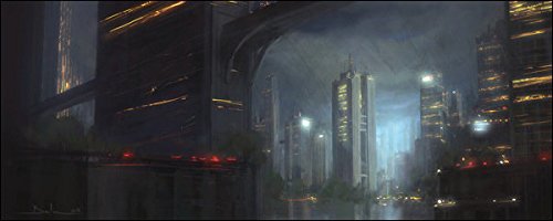 Night City (Studio Size) - High-Quality Urban Landscape Backdrop for Photography & Film - Perfect for Cyberpunk, Sci-Fi, and Noir Themed Shoots