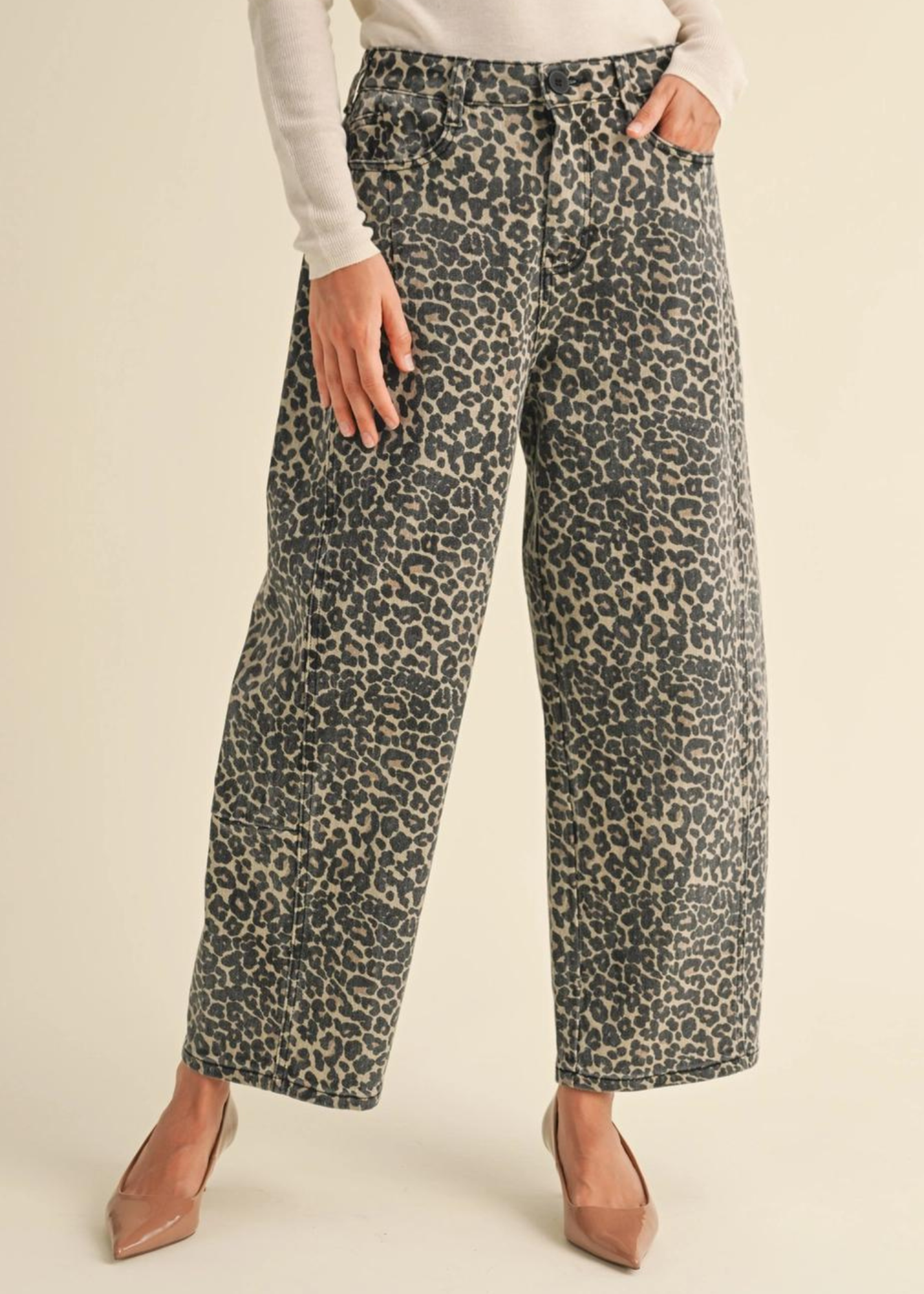 Wild Thing Barrel Leg Denim Jeans for Women - High Waisted Wide Leg Distressed Denim Pants - Perfect for Casual Outfits, Street Style & Boho Fashion