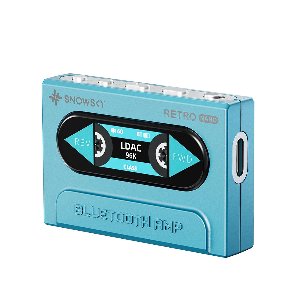 FiiO SNOWSKY Retro Nano Bluetooth 5.1 DAC & Headphone Amplifier - High Resolution Audio for iPhone, Android, PC - Perfect for Music Lovers, Audiophiles & Travel