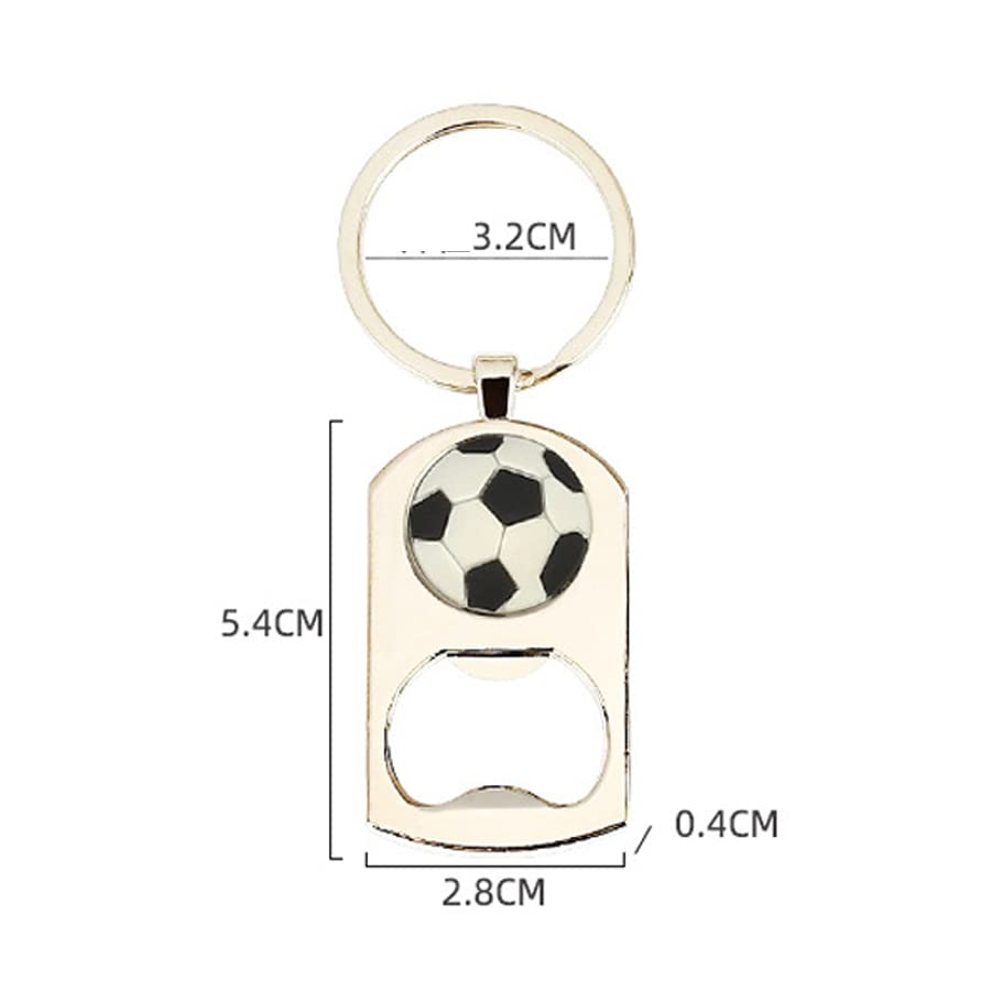 Portable Football-Shaped Bottle Opener Keychain - Stainless Steel Beer Bottle Opener Key Ring for Men & Women - Perfect for Parties, Camping, and Outdoor Adventures