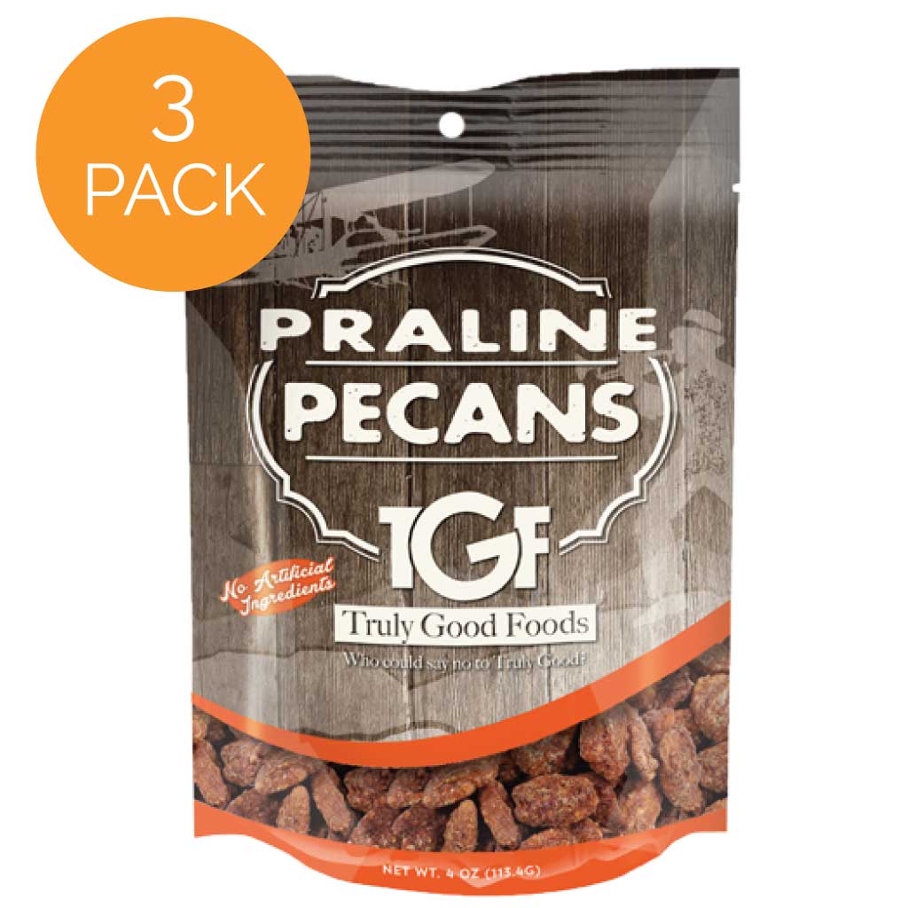 Premium Praline Pecans - 3 Pack (4oz Each) | Gourmet Southern Pecan Candy | Perfect for Holiday Gifts, Party Snacks & Dessert Toppings