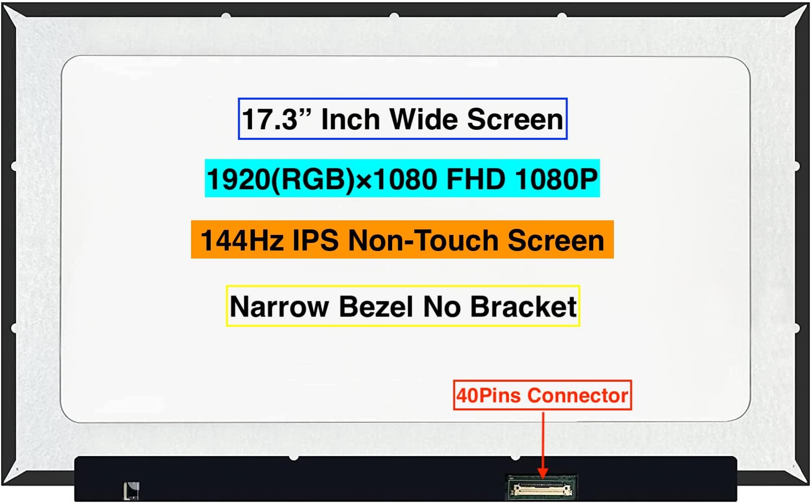 BOE NV173FHM-N44 V3.1 LCD Screen Replacement - 17.3