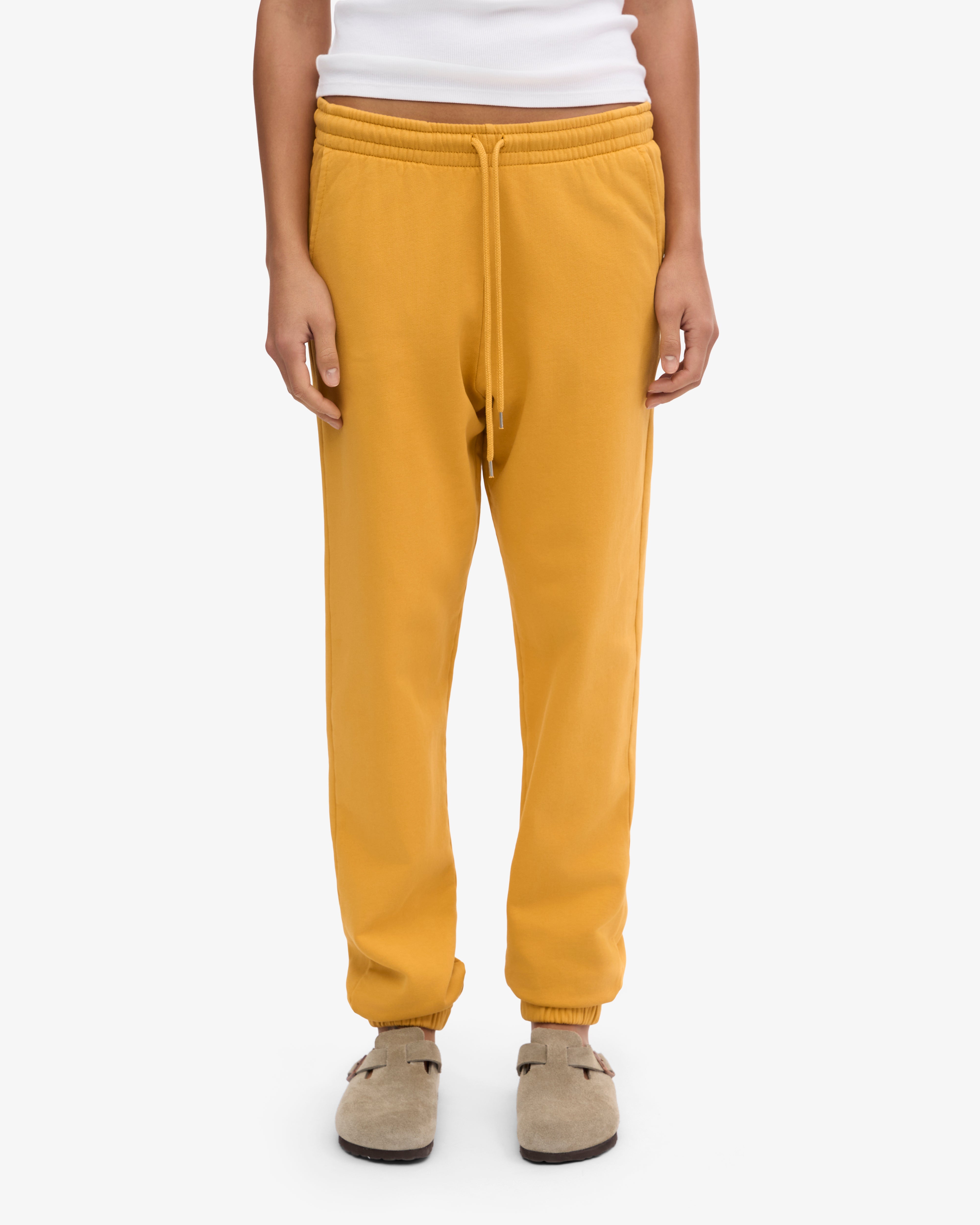Organic Cotton Sweatpants for Women - Soft & Comfortable Burned Yellow Joggers for Lounge & Workout | Eco-Friendly Casual Pants for Yoga, Running & Home Wear
