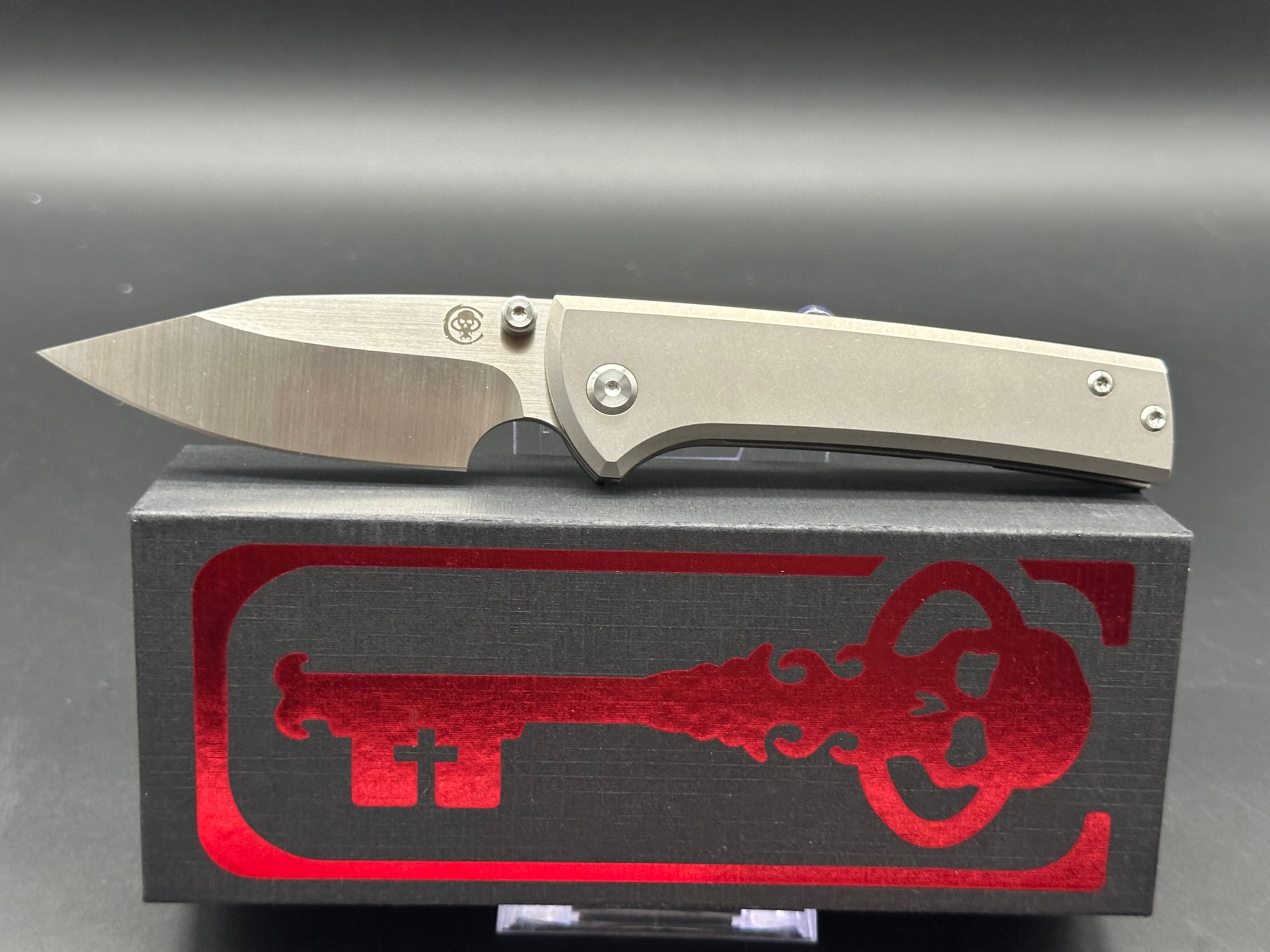 Chaves Scapegoat Street Frame Lock Knife - Gray Titanium Handle, 3.5
