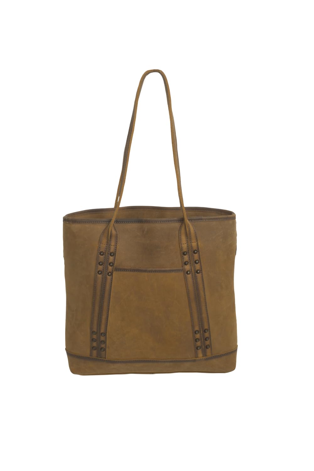 STS RANCHWEAR Roswell Cowhide Leather Tote Bag for Women - Stylish Brown Western Handbag for Everyday Use, Work & Travel