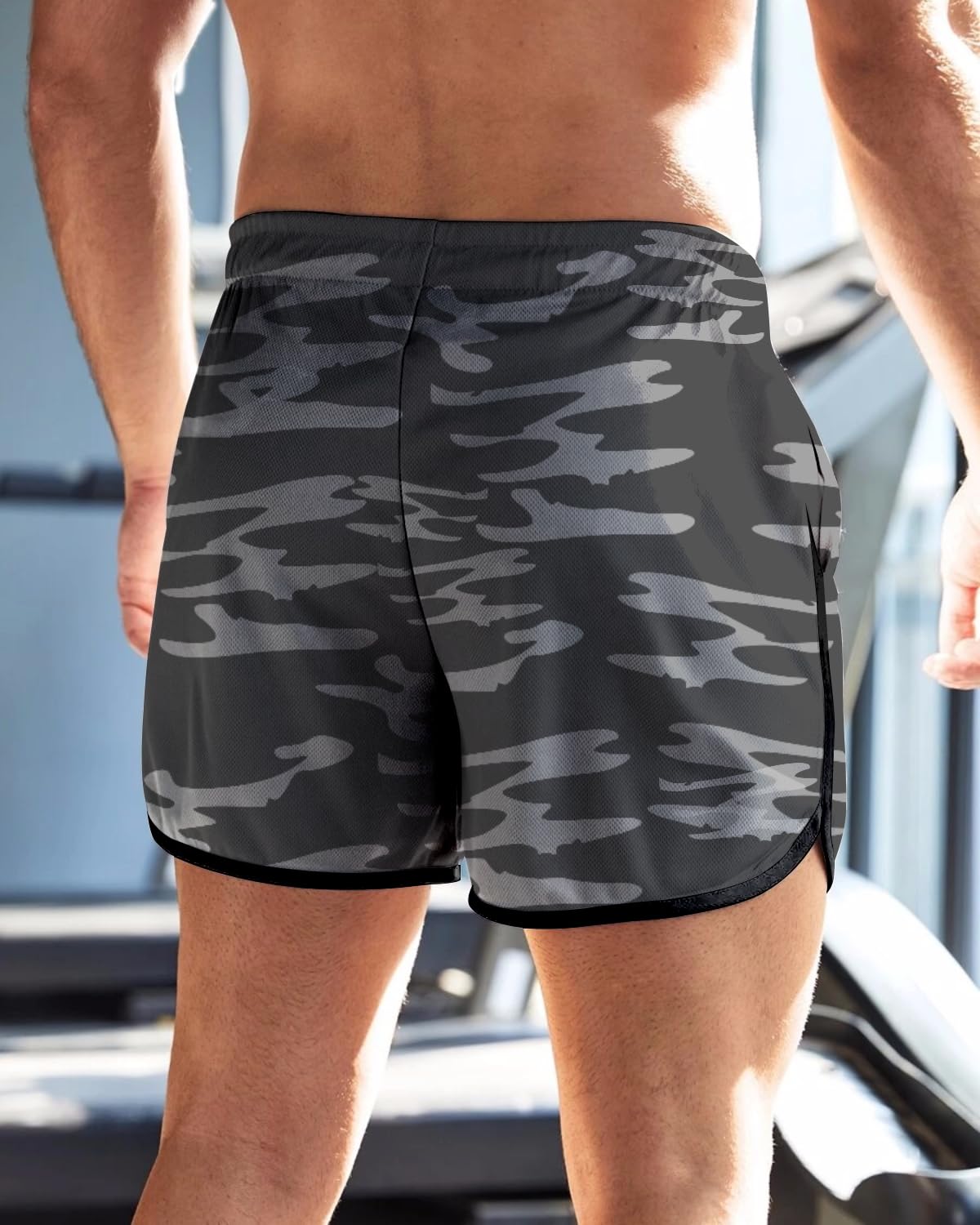 OEBLD Men's 3 Inch Running Shorts - Breathable Quick Dry Workout Athletic Shorts with Zipper Pockets for Gym, Jogging & Outdoor Sports