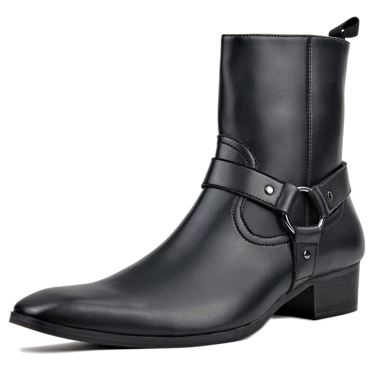 Men's Casual Chelsea Combat Ankle Boots - Waterproof Motorcycle Riding & Walking Shoes for Men (Black) - Perfect for Outdoor Adventures, Daily Commute & Urban Fashion