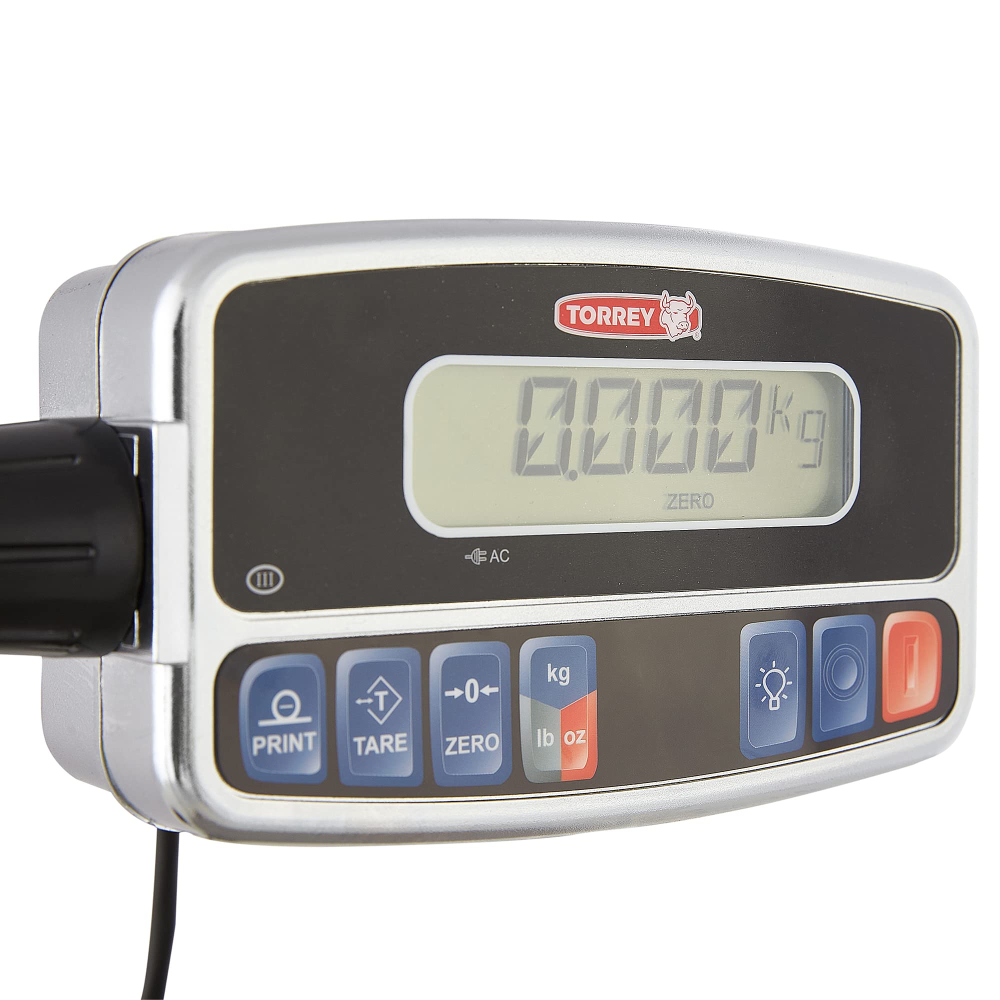 TORREY PZC5/10 Digital Kitchen Scale with Large LCD Display - 5kg/10lb Capacity, Rechargeable Battery, Stainless Steel Platform & Tare Function - Perfect for Baking, Meal Prep, Portion Control and Commercial Use