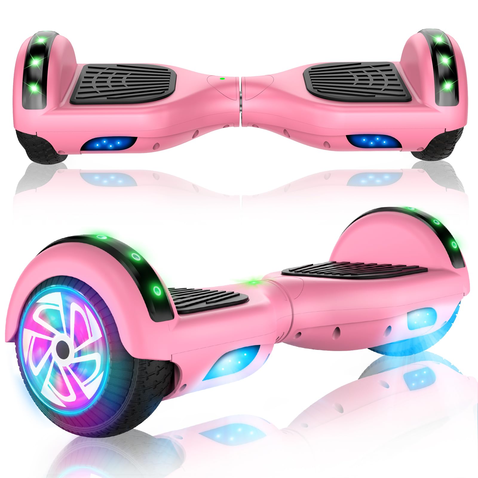 6.5 Inch Self Balancing Scooter with Bluetooth & LED Lights - Hoverboard for Kids Ages 6-12 - Perfect for Indoor/Outdoor Riding, Commuting & Fun Activities