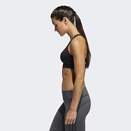 Adidas Stronger for It Racer Sports Bra for Women - Black, Size XS - High Support Workout Top for Running, Yoga & Gym Training