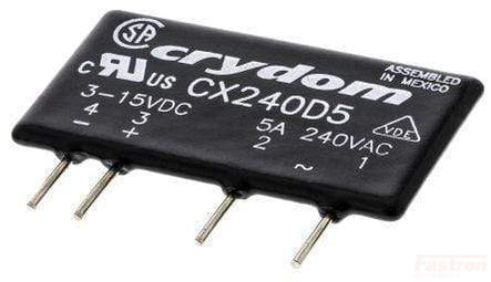 CX240D5 Solid State Relay - 3-15VDC Control, 5 Amp, 12-280VAC Load - PCB or Socket Mount for Industrial Automation & HVAC Systems