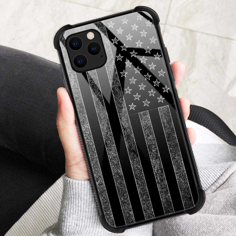 Military-Grade Shockproof iPhone 13 Case with All-Around Protection & Anti-Scratch Design - Gray Flag | Perfect for Outdoor Adventures, Work & Daily Use