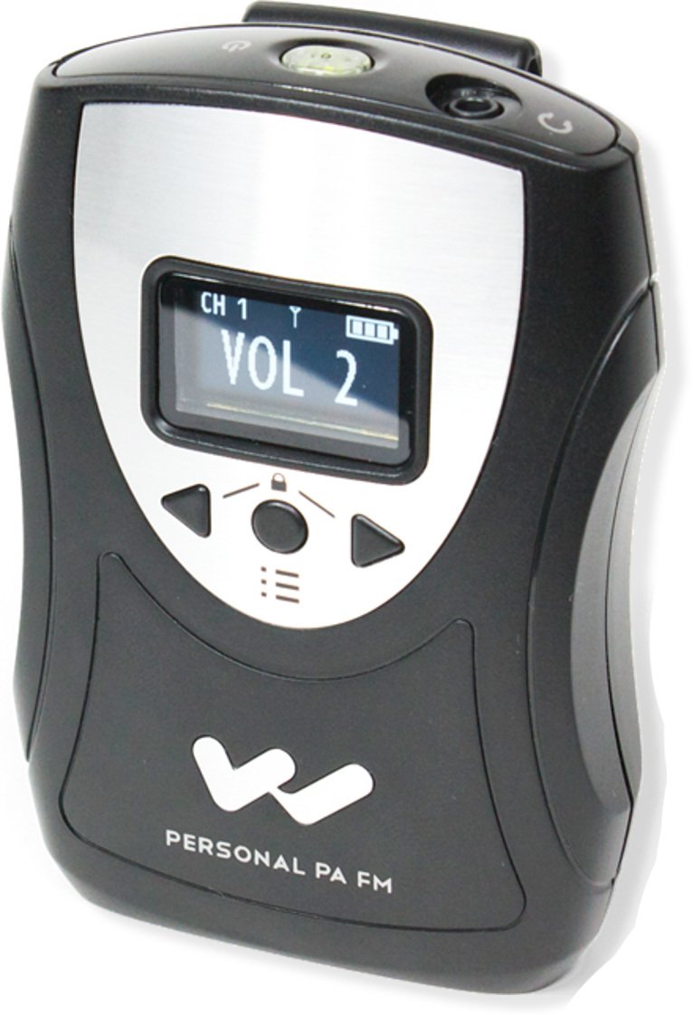 Williams AV PPA R38N Multi-Channel FM Receiver with OLED Display - Personal PA System with Digital Volume Control, Sleep Mode & Auto-Off for Battery Saving | Ideal for Tours, Museums, and Educational Settings
