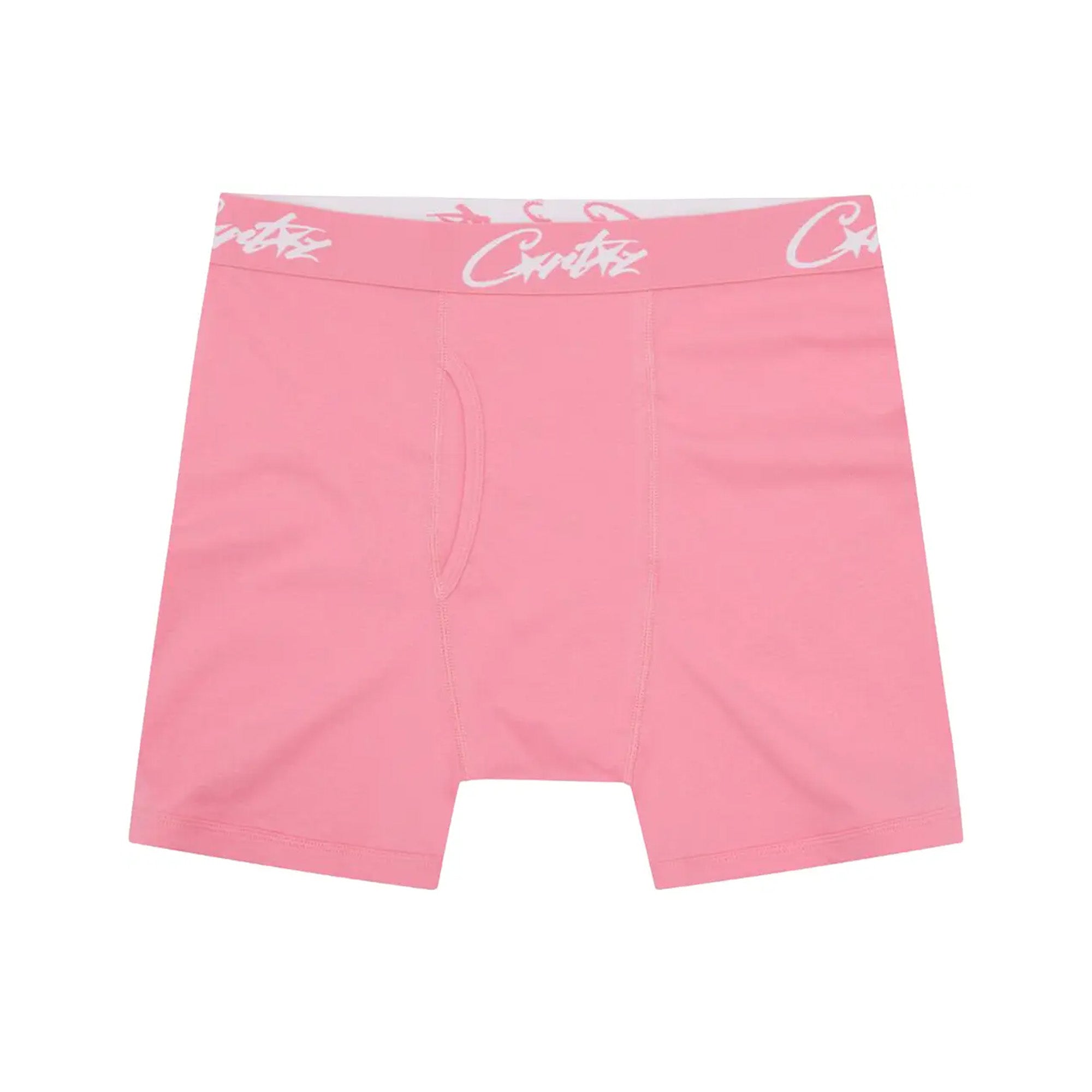 Corteiz Allstarz Boxers (3 Pack) - Soft Cotton Men's Underwear in Pink - Comfortable for Daily Wear, Gym & Sports (2023)