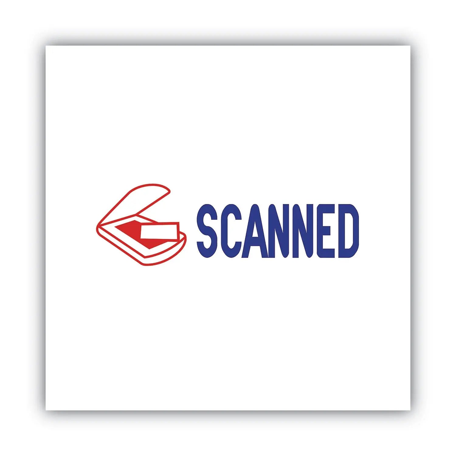 ACCUSTAMP2® Pre-Inked Shutter Stamp - Red & Blue Ink, Scannable, 1.63