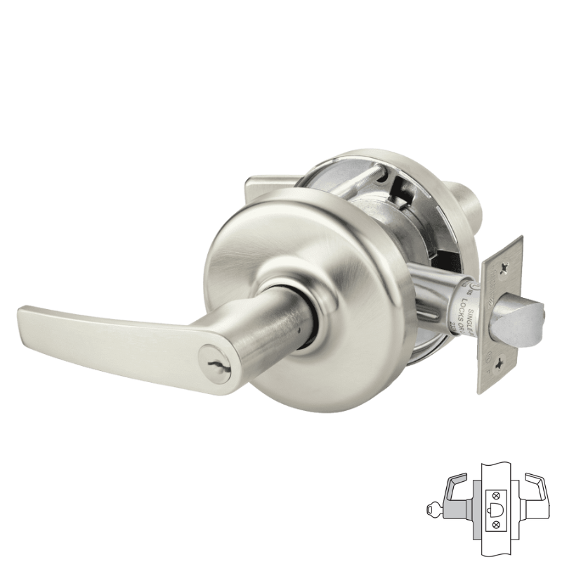 **Corbin Russwin CL3857 AZD Storeroom Cylindrical Lever Lockset - Armstrong Lever, L4 Keyway, Keyed Random - Secure Storage Rooms, Offices & Commercial Buildings**