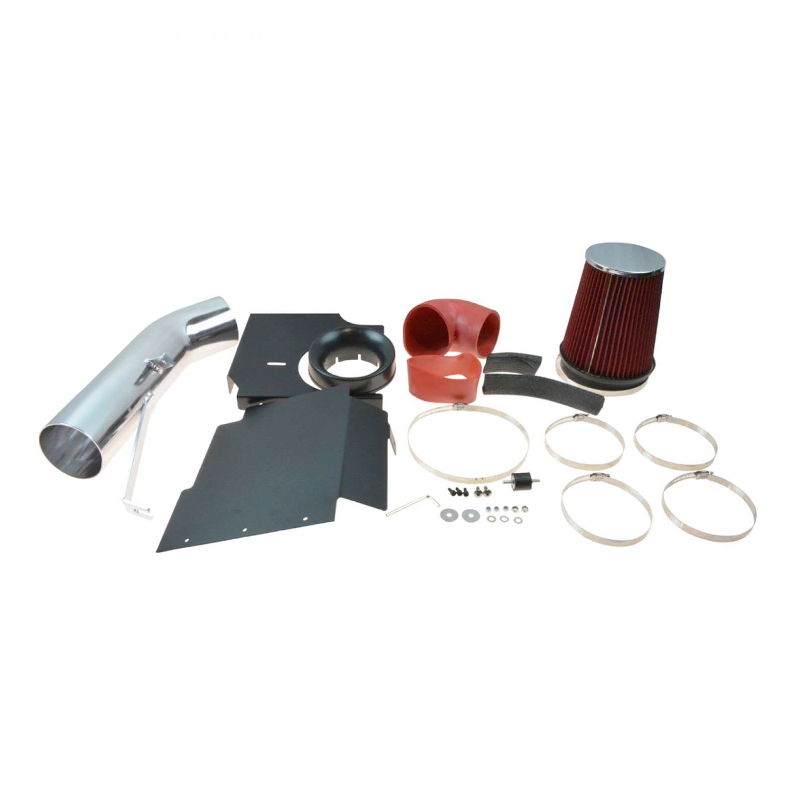 High Performance Cold Air Intake System with Red Air Filter 4