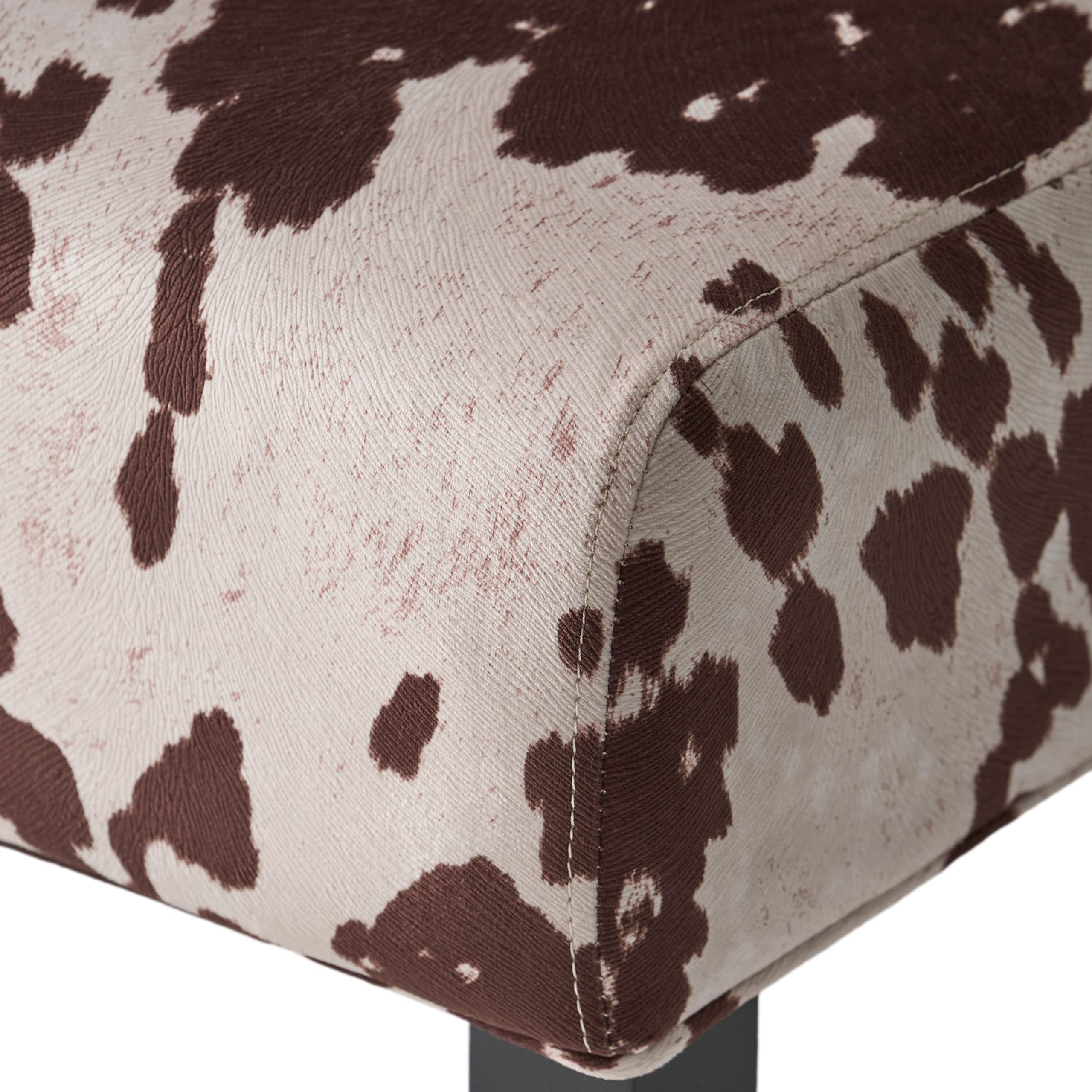 Christopher Knight Home Kassi Fabric Dining Chair - Cow Print Upholstered Seat, 29.5