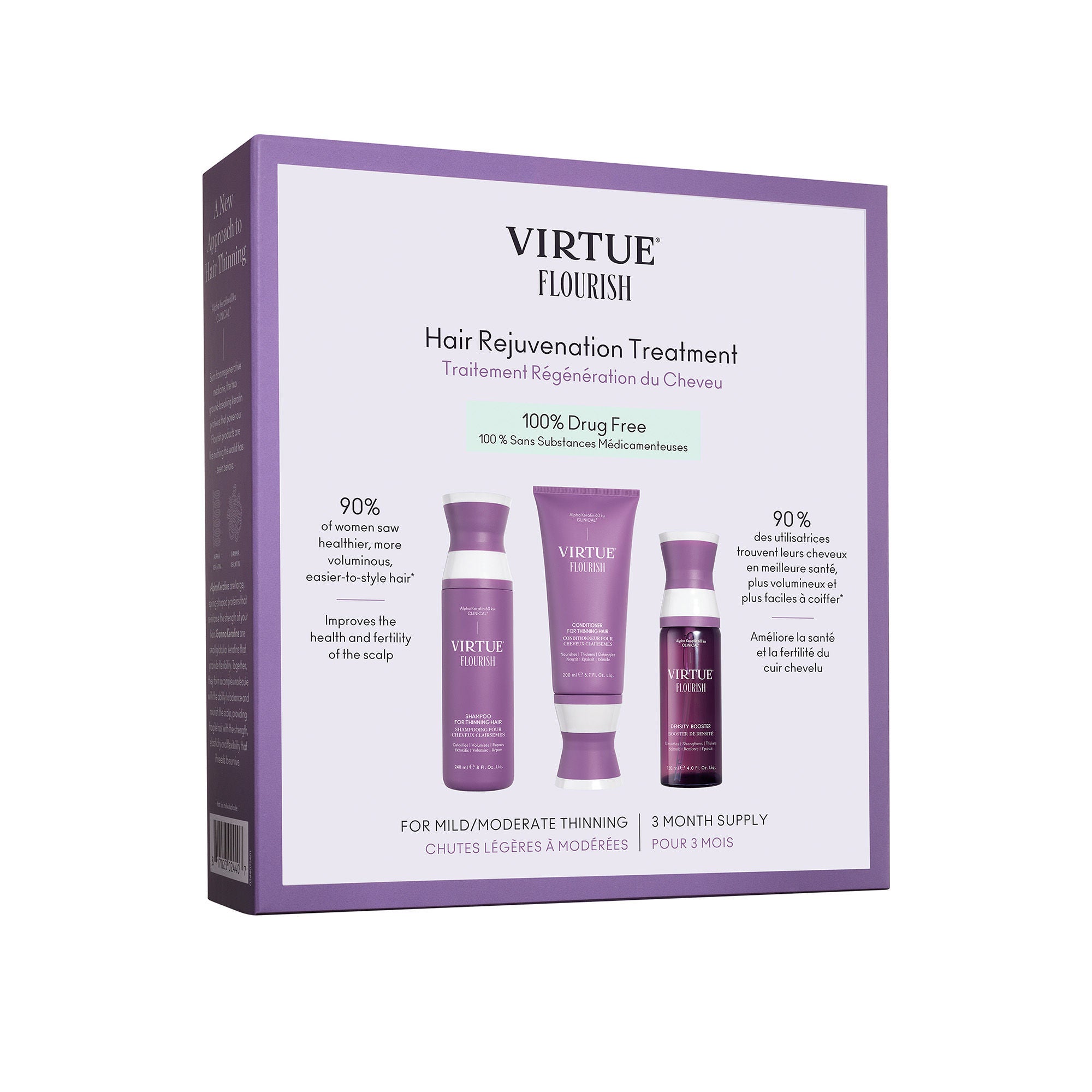Flourish Nightly Intensive Hair Rejuvenation Treatment - 90 Day Supply for Thicker, Healthier Hair | Perfect for Damaged Hair Repair & Overnight Hydration