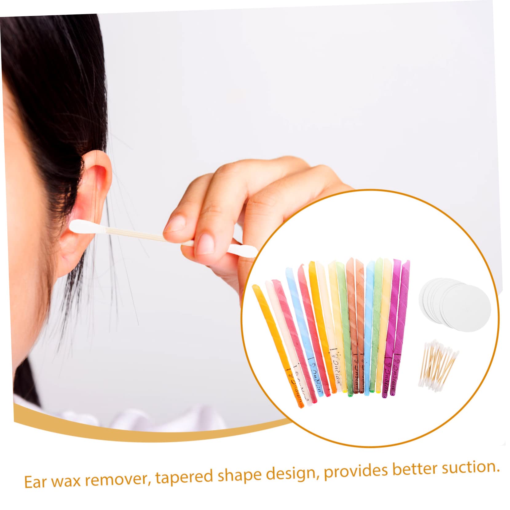 WOONEKY Ear Wax Removal Kit - 8 Beeswax Candles with Cleaning Tools & Protective Disks for Adults | Safe Ear Cleaning Solution for Home Use & Travel