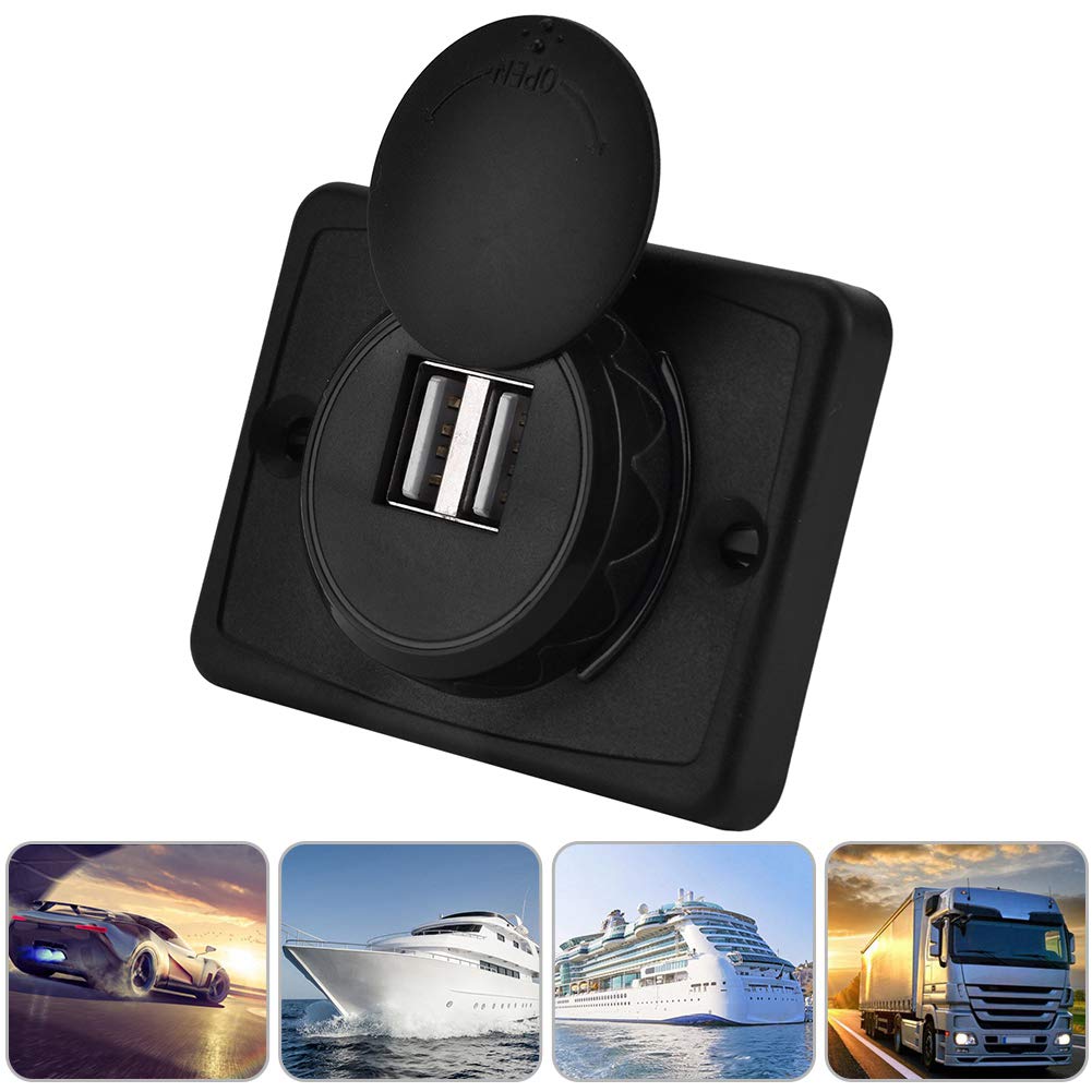 Fast Charging Dual USB Car Charger 3.1A - 12V Waterproof ABS Car Charger with LED Indicator - Perfect for Road Trips, Commuting & Charging Phones/Tablets in Vehicle