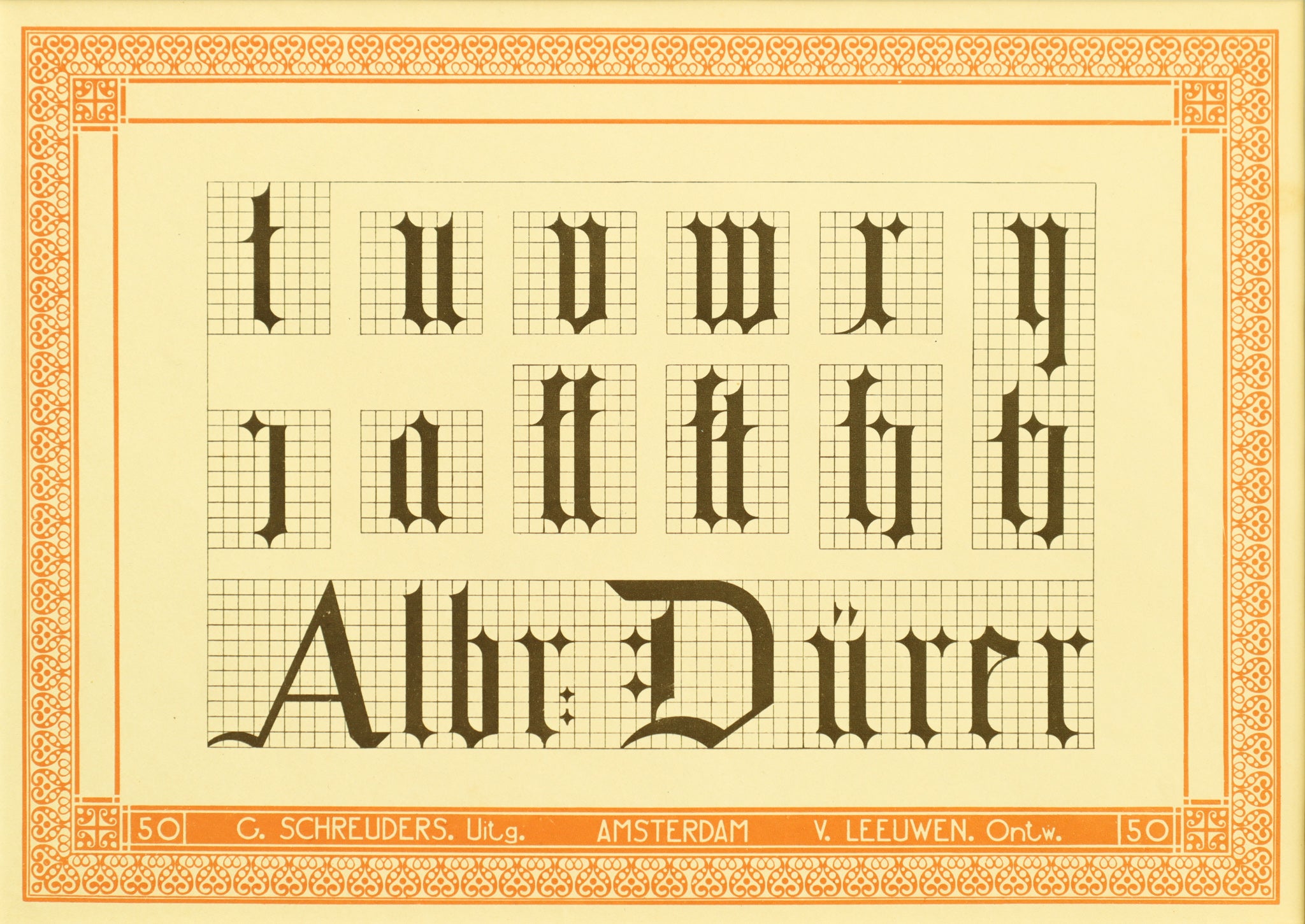 1907 Dutch Letterpress Sheet - Matted Art Print by Albrecht Durer | Vintage Home Decor, Office Wall Art, Gift for Art Collectors