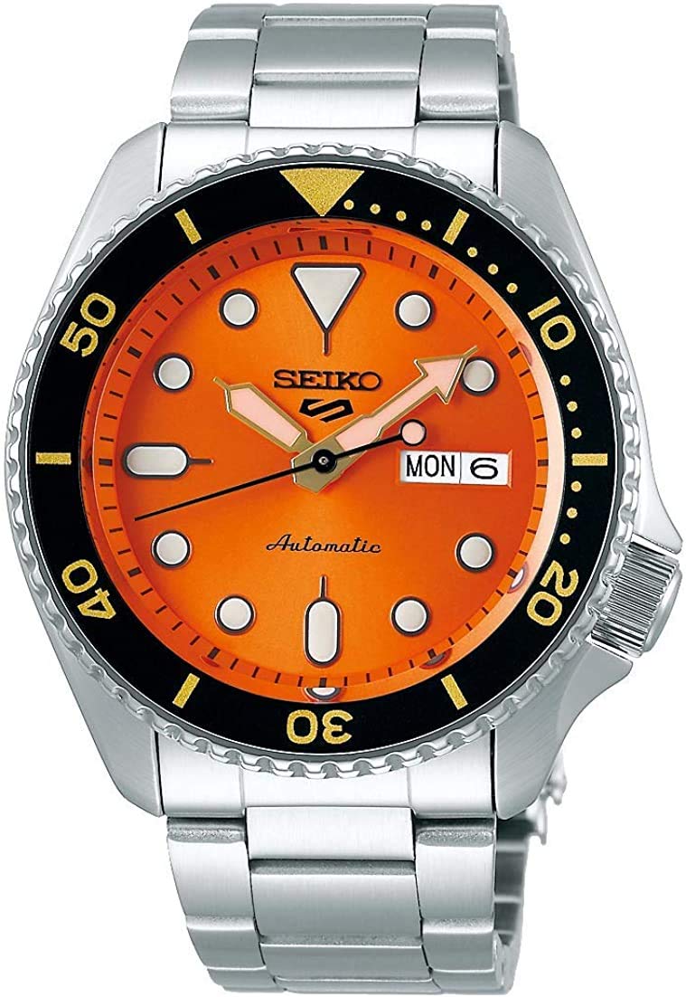 Seiko 5 Sports Automatic Men's Watch with Day/Date Calendar, LumiBrite Hands & Markers, Rotating Bezel - 100m Water Resistant - Perfect for Diving, Swimming & Everyday Wear
