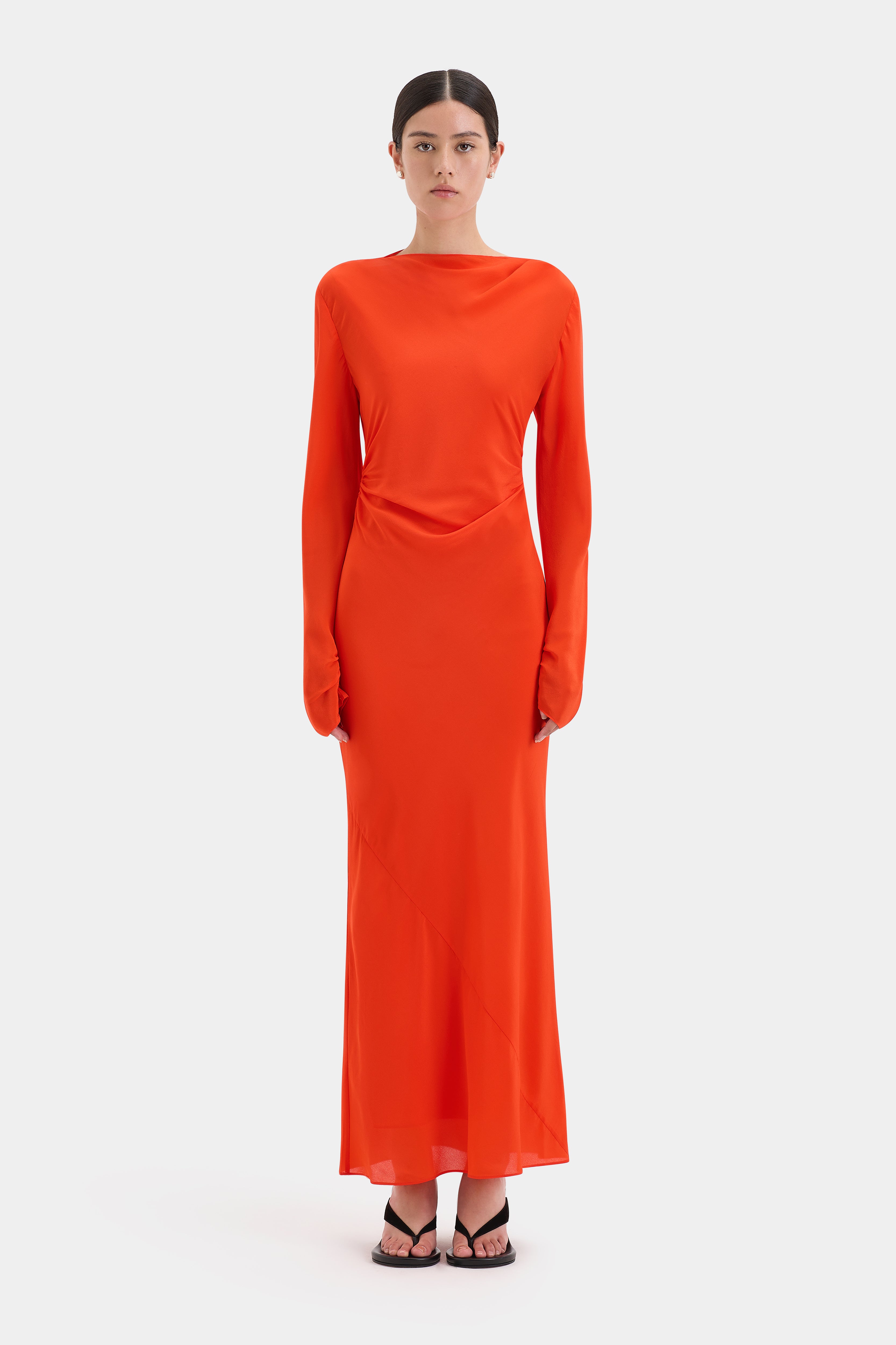 Fresca Women's Gathered Midi Dress - Flowy Summer Casual Dress for Beach, Party & Everyday Wear