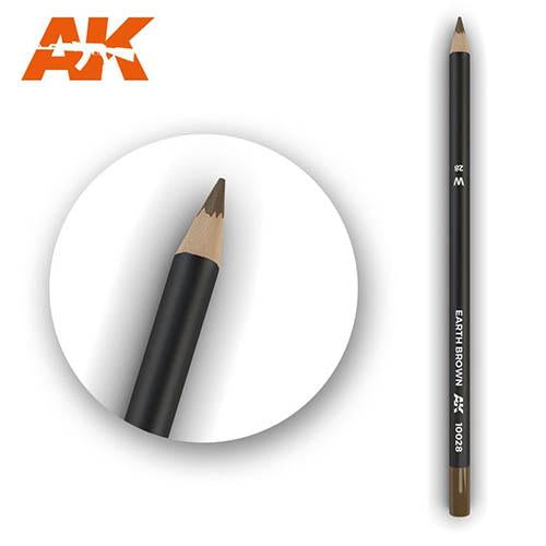 AK Interactive AK10028 Weathering Pencil Earth Brown - Realistic Model Painting & Weathering Effects for Miniatures, Dioramas & Scale Models - Perfect for Hobbyists & Collectors