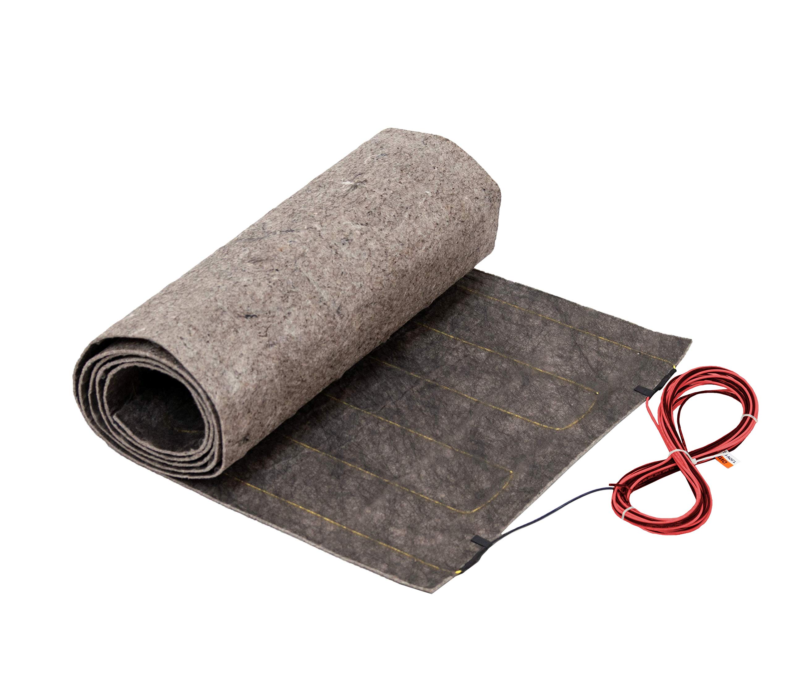 Under Tile Floor Heating System 240V - 30 Sqft Electric Radiant Heating Mat (1.5ft x 20ft) for Bathroom, Kitchen & Basement Floor Warming