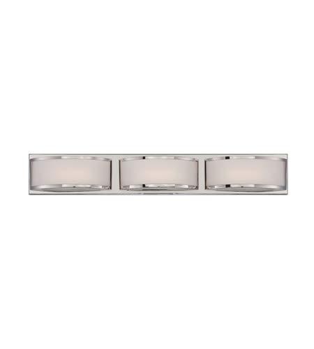 3-Light Wall Sconce Fixture with Polished Nickel Finish & Iron Frame - 28