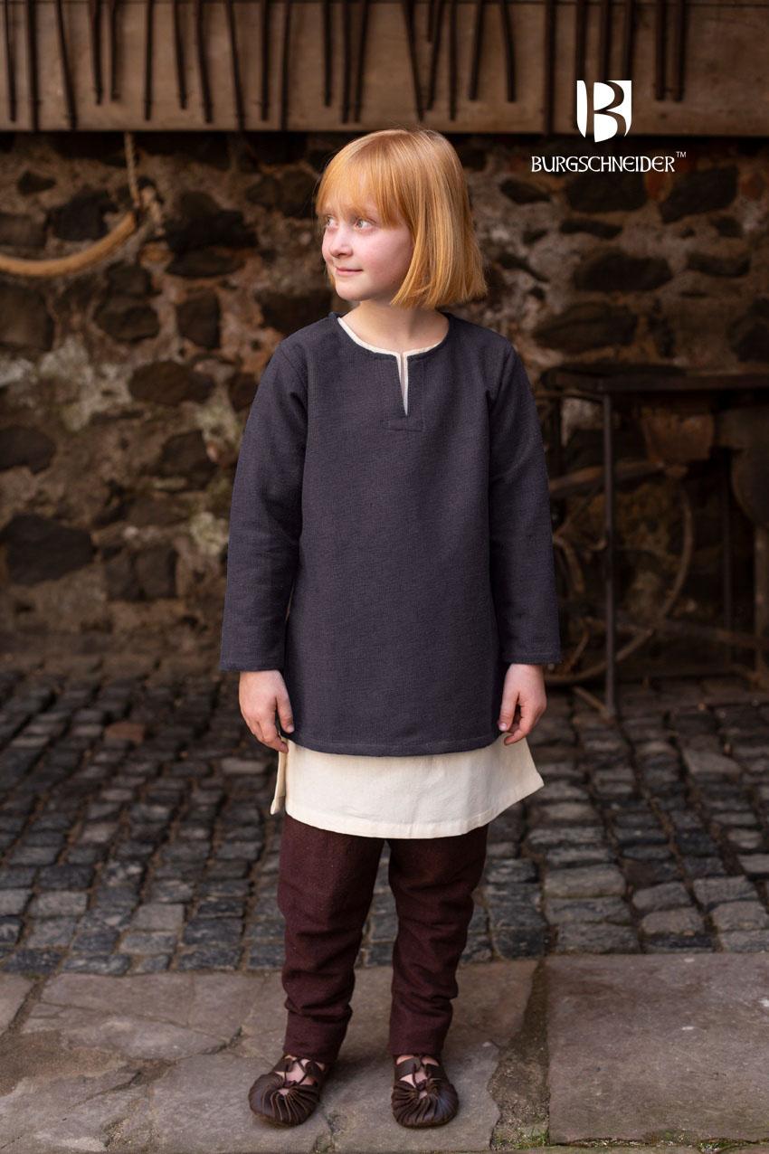 Eriksson Grey Kids' Tunic - Comfortable Cotton Blend Top for Boys & Girls - Perfect for School, Playdates & Casual Outings
