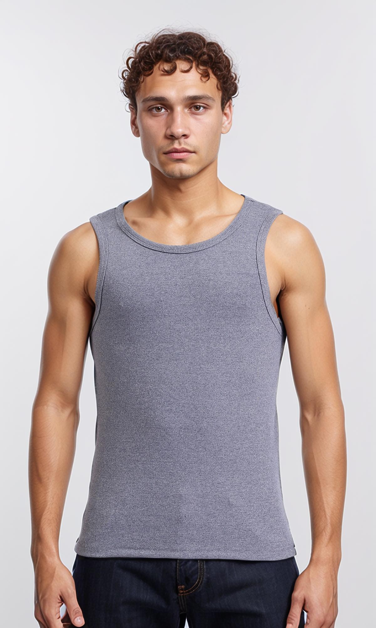 Comfortable Sleeveless Slip-On Tank Top for Women - Soft Breathable Grey Casual Wear - Perfect for Yoga, Gym, and Summer Outfits