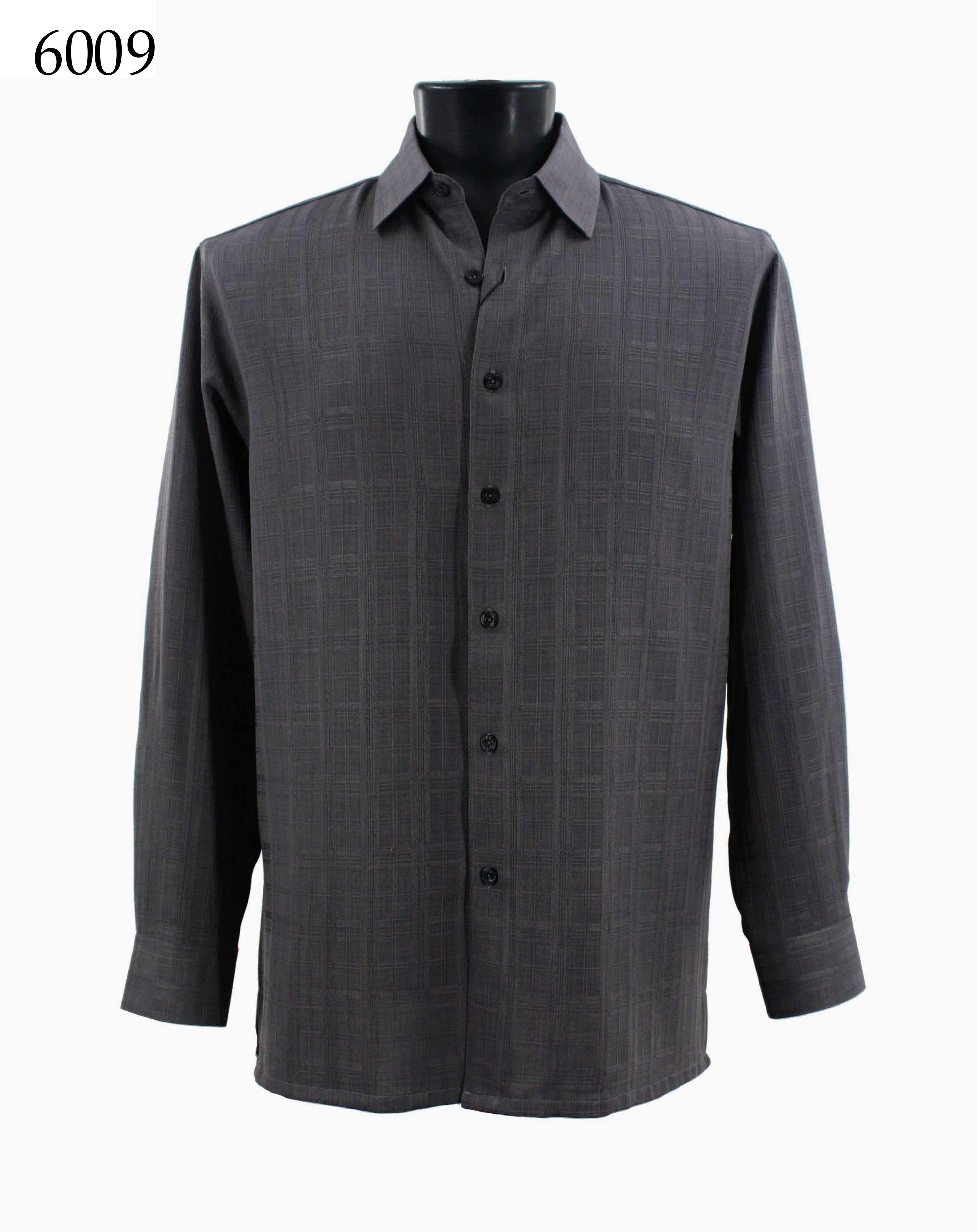 Bassiri Men's Long Sleeve Casual Shirt 6009 - Comfortable Button Down Work Shirt for Office, Business & Everyday Wear