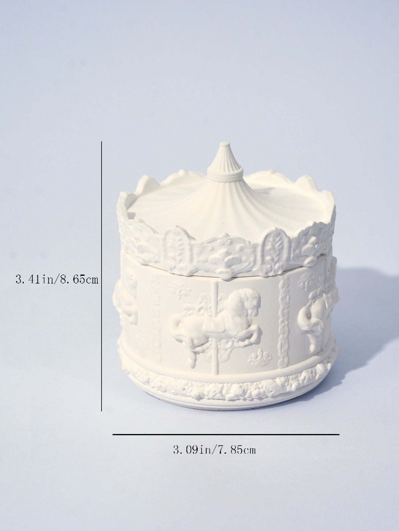 Blue Bell Rotating Carousel Soy Candle - Handmade Home Decor, Unique Gift Idea for Birthday, Wedding & Housewarming | Aromatherapy for Living Room, Bedroom & Office