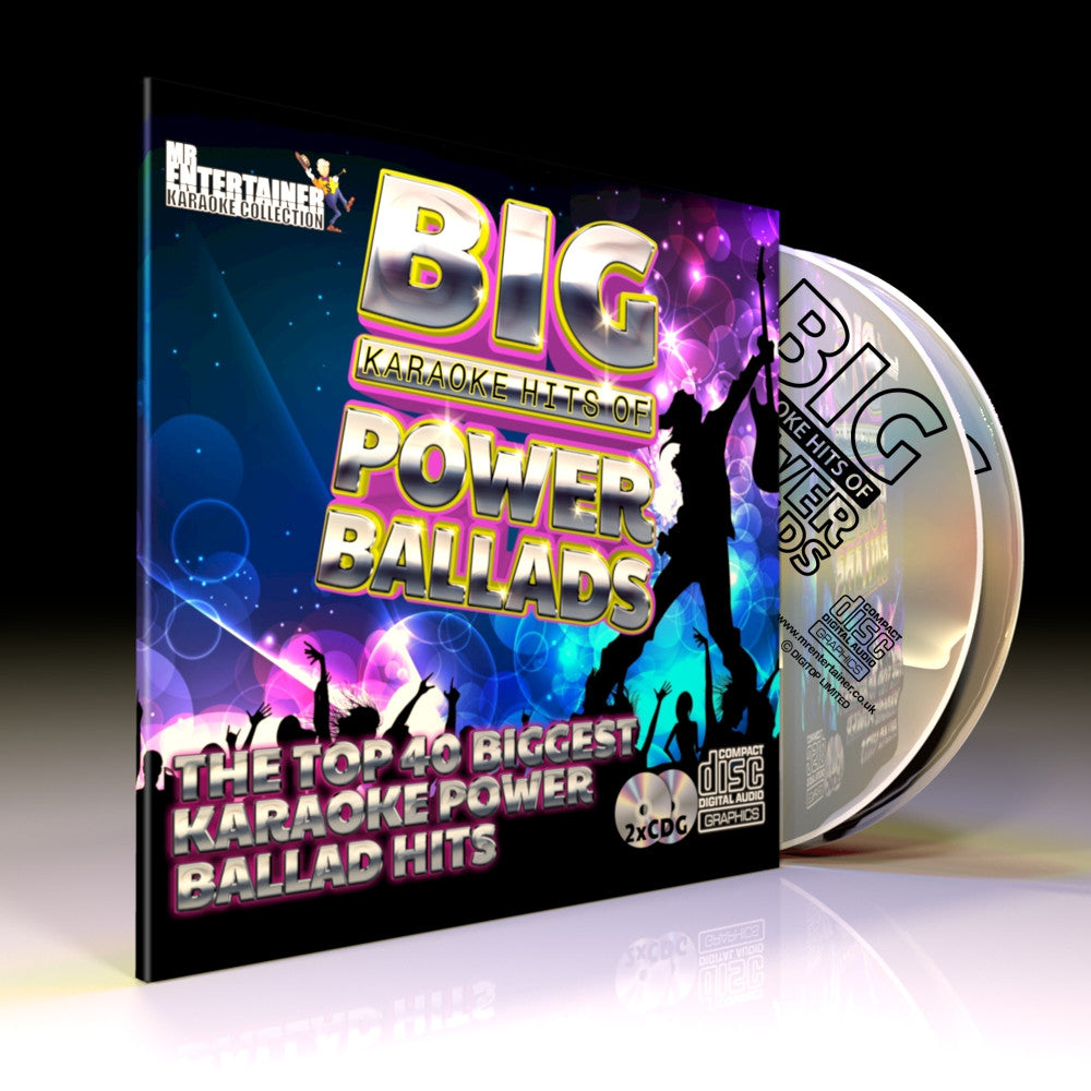 Mr Entertainer Big Karaoke Hits of Power Ballads - Best Karaoke Songs for Parties, Singing & Entertainment | Perfect for Home, Bars & Events