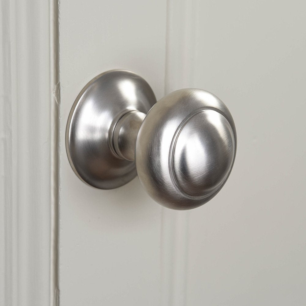 3 Inch Round Satin Nickel Door Pull - Modern Cabinet & Drawer Handle for Home & Office Furniture - Perfect for Kitchen, Bathroom, and Closet Doors