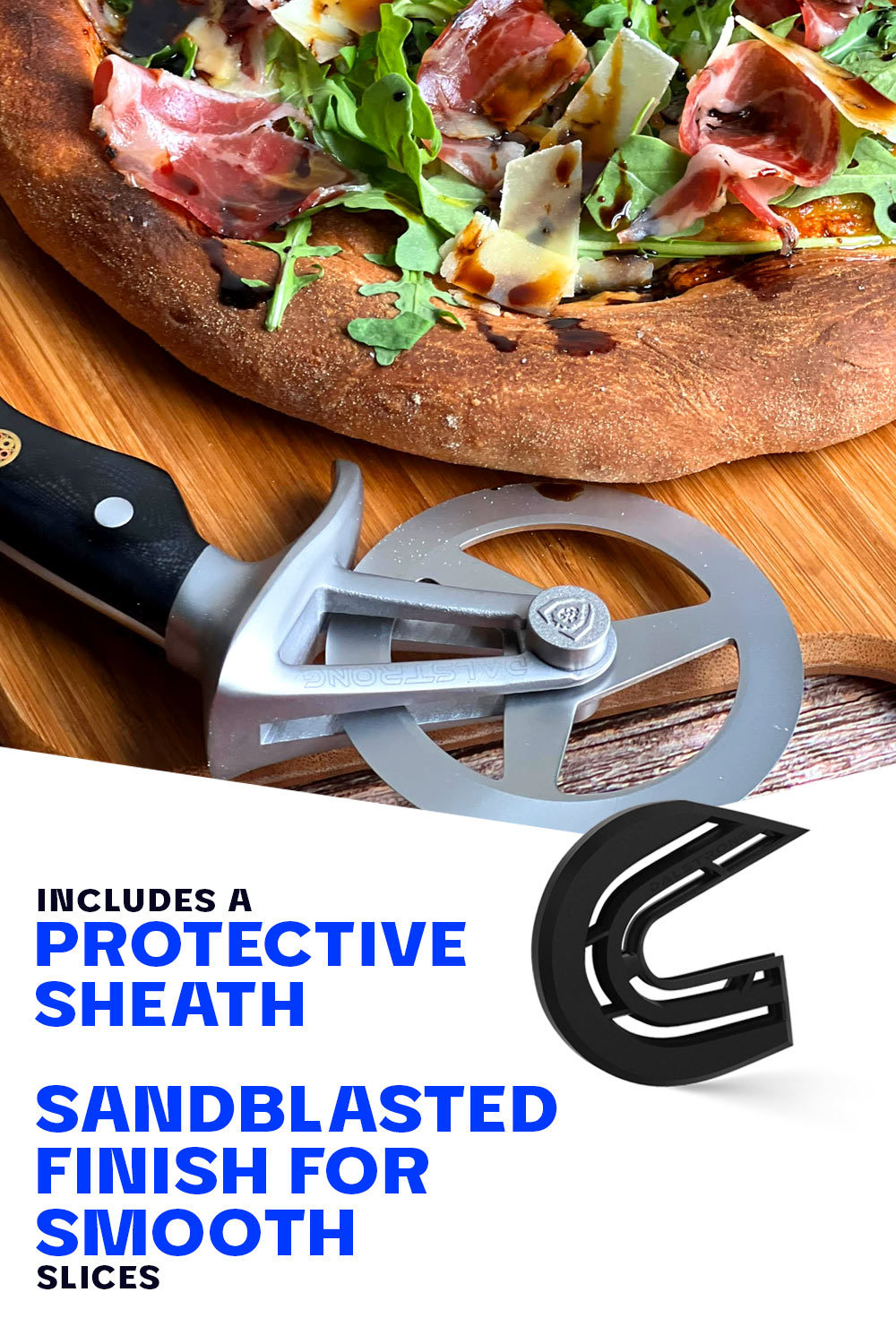 Dalstrong Orbit Razor Pizza Wheel & Cutter - Premium Stainless Steel Pizza Cutter with Ergonomic Handle for Perfect Slices - Ideal for Home Kitchens, Pizzerias, and Professional Chefs