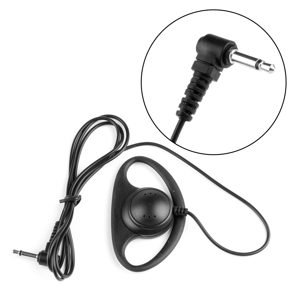 VSILAY 3.5mm D-Shaped Earpiece Headset for Two-Way Radios & Walkie Talkies - Secure Fit, Clear Communication for Construction, Security, and Outdoor Activities