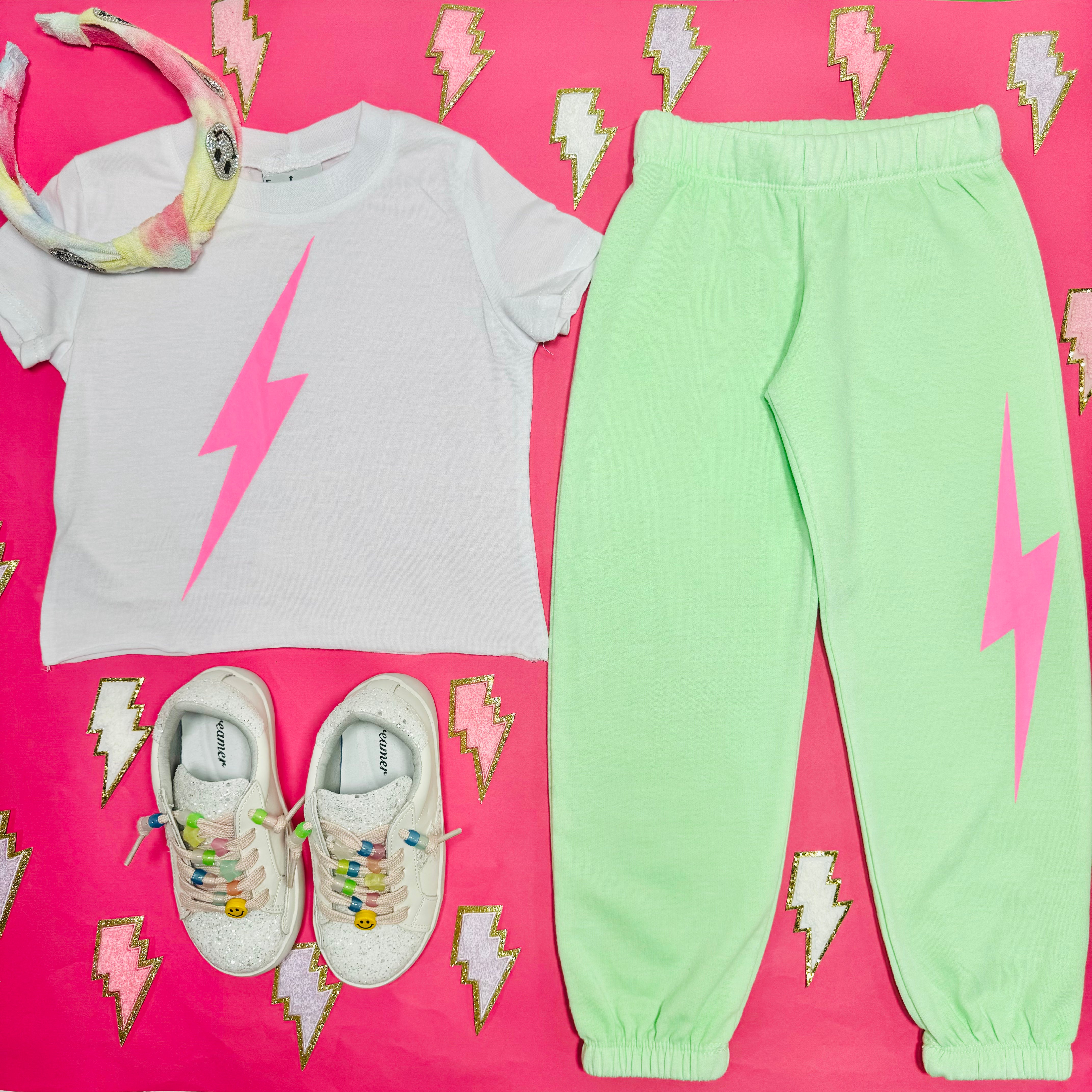 Lightning Sweatpants for Men & Women - Comfortable Fleece Joggers with Pockets - Perfect for Gym, Lounge & Travel