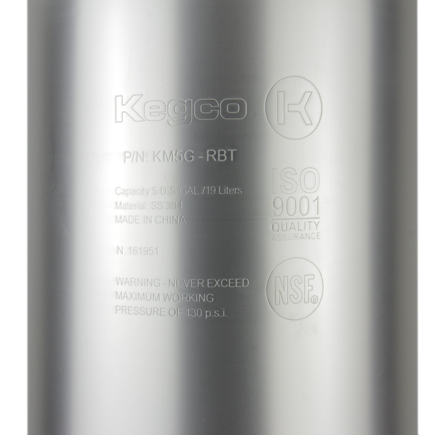 Kegco 2X-KM5G-RBT 5 Gallon Ball Lock Keg with Rubber Handle - Set of 2 Homebrew Beer Kegs for Home Brewing, Craft Beer Storage & Draft Beer Dispensing